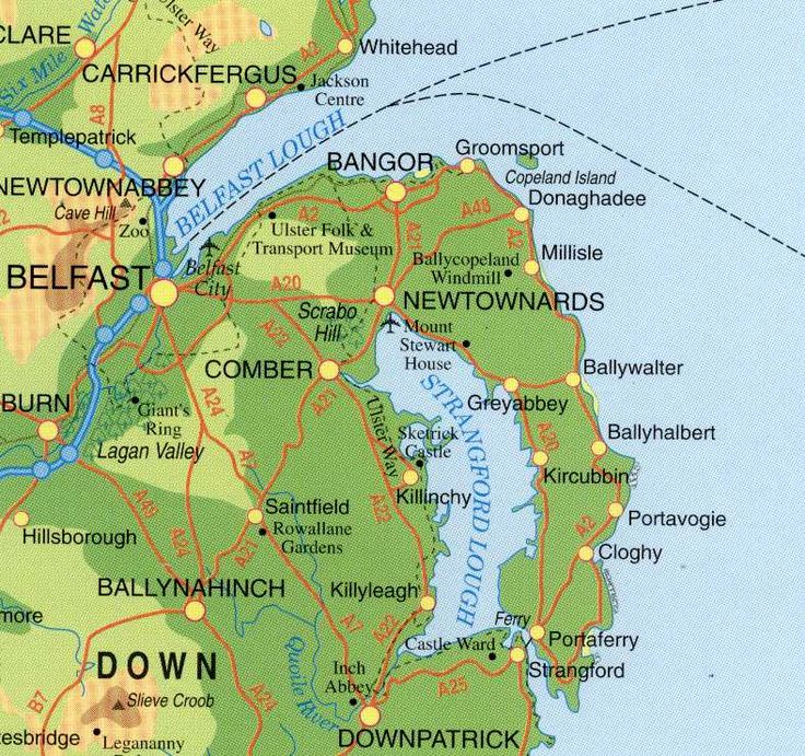 Pohjois-Irlannin Peninsula-kaupungit